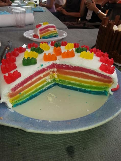 Maybe you would like to learn more about one of these? rainbow cake | Jello cake, Cake, Desserts