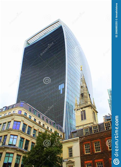 Old And New Buildings City Of London Uk Editorial Image Image Of