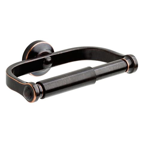 Stainless steel toilet paper holder, takes up little space on the wall, it fits perfectly with modern elements in the bathroom, easy to install. Delta Victorian Toilet Paper Holder in SpotShield Venetian ...