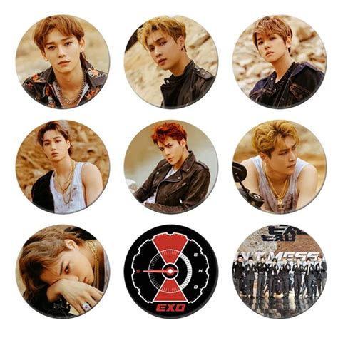 Korean Kpop Exo Album Brooch Pin Badge Accessories For Clothes Hat Backpack Decoration 2018 In