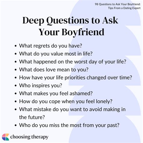 Deep Questions To Ask Your Boyfriend Tips From A Dating Expert