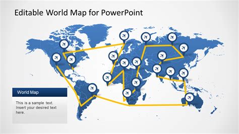 Editable World Map Powerpoint Template Free Printable Templates