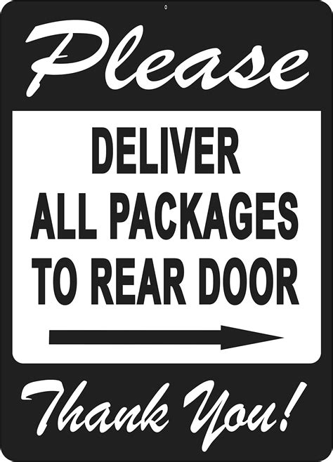Door Hangers Please Leave All Packages At The Back Door Custom Wooden