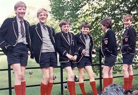 Nostalgic Scottish Schoolboys In Uniform