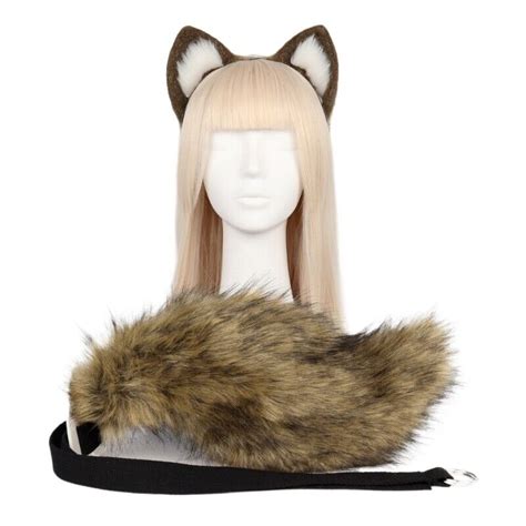 Cosplay Costumes Faux Furs Cat Foxes Wolf Furry Tail And Ear Headband