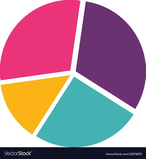 Colorful Silhouette With Pie Chart Royalty Free Vector Image