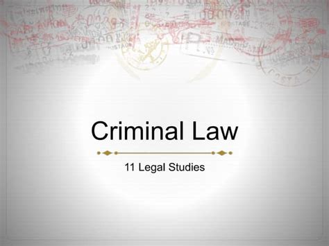 11ls Criminal Law Ppt