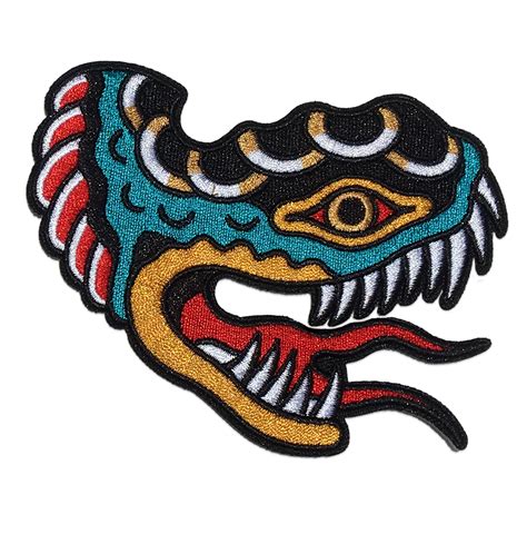 Embroidered 'Shon Snake' Patch | Embroidered patches ...