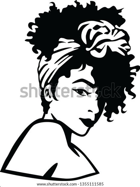 Girls Afro Vector Black Stock Vector Royalty Free 1355111585 Shutterstock