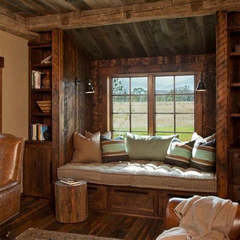 48 Amazing Rustic Window Nook Ideas Rustic Home Offices Rustic