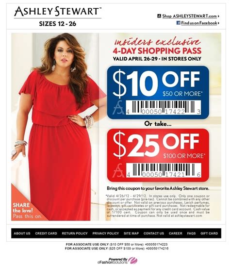 Ashley Stewart Coupons In Store Printable