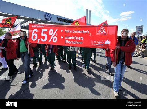 Volkswagen Employees Take Part In A Warning Strike Of The Ig Metall