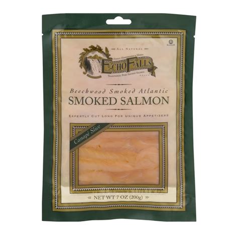Try echo falls brand scottish smoked atlantic on top of crostinis at your next party! Echo Falls Beechwood Smoked Atlantic Smoked Salmon (7 oz) - Instacart