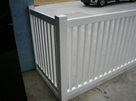 Part 2 in series installing a vinyl picket fence shows to to install the rails and pickets. Vinyl Picket Fence-Traditional Closed - Bryant Fence Company