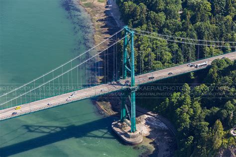Aerial Photo Lions Gate Bridge Vancouver