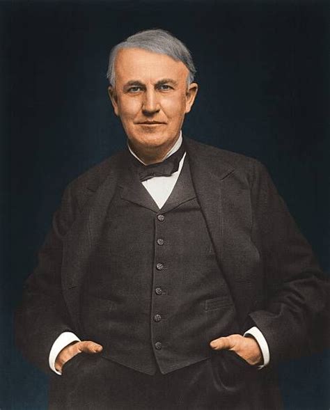 Full Length Portrait Of American Inventor Thomas Alva Edison Standing