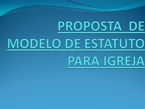 Estatuto De Igreja De Acordo Com O Novo Código Civil