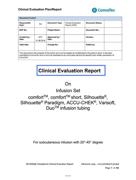 Clinical Evaluation Planreport Fill And Sign Printable Template