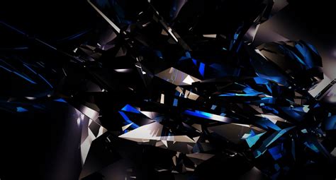 Customize and personalise your desktop, mobile phone and tablet with these free wallpapers! black, Dark, Abstract, 3D, Shards, Glass, Blue, Bright Wallpapers HD / Desktop and Mobile ...