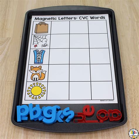 Magnetic Letter Cvc Words Activity For Beginning Readers