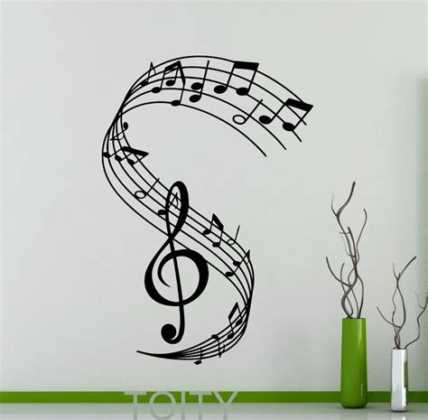 Treble Clef Wall Decal Notation Musical Notes Music Recording Studio