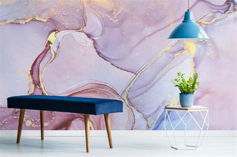 Pink Marble Wallpaper Mural Modern Art Decor Ever Wallpaper Uk