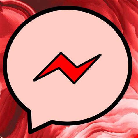 Neon Red Facebook Messenger Logo Kalam Njom