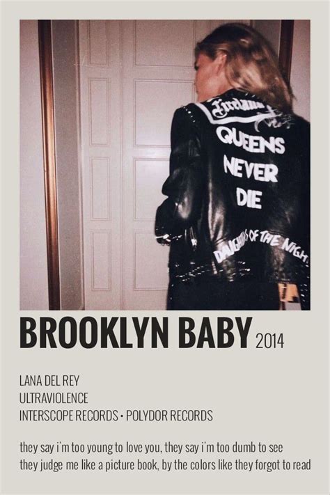 Brooklyn Baby Polaroid Poster In 2021 Brooklyn Baby Album Songs