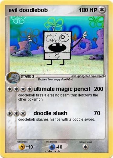 Pokémon Evil Doodlebob Ultimate Magic Pencil My Pokemon Card