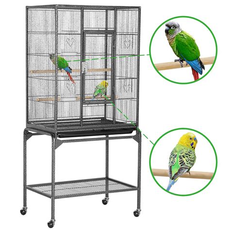 Smilemart 54 Detachable Rolling Large Bird Cage Parrot Cage With Stand