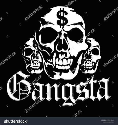 Gangsta Skull Graphic Vector Logo Templete Stock Vector Royalty Free