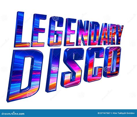 Text Legendary Disco on a White Background Stock Illustration