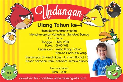 Undangan ulang tahun anak format cdr - woseoseopm