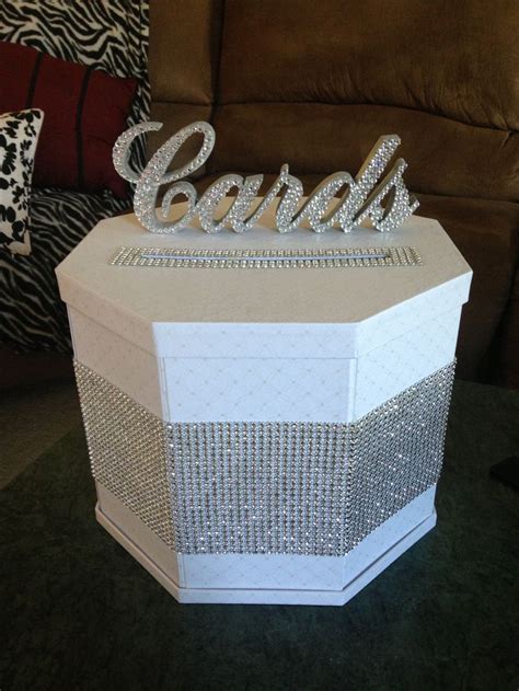 Why bother with a wedding card box? DIY blinged out gift card box | Our Winter Wedding | Pinterest