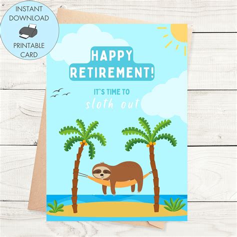 Printable Funny Retirement Card Happy Retirement Card For Her