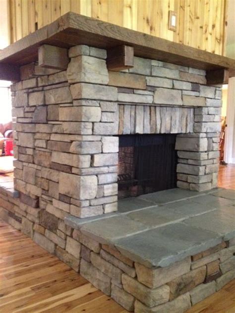 Solid beams in new construction home. Reclaimed oak wrap around fireplace mantel | Mantel design ...