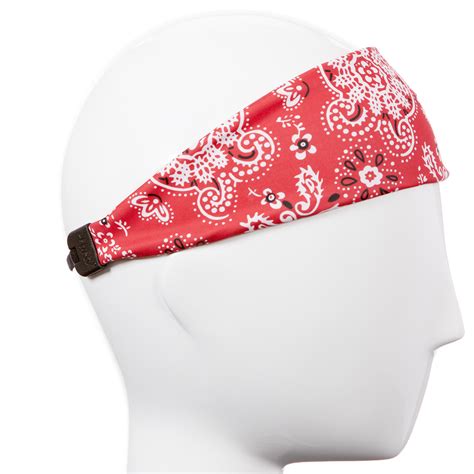 Hipsy Unisex Adjustable Spandex Xflex Printed Red Bandana Headband