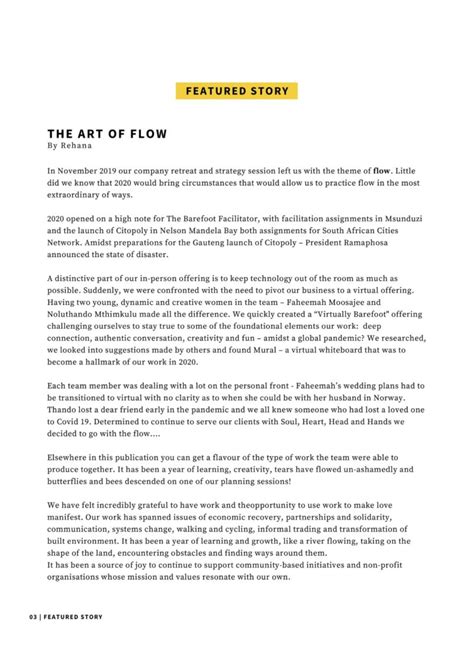 The Art Of Flow The Barefoot Facilitator 2020 In Review The Barefoot