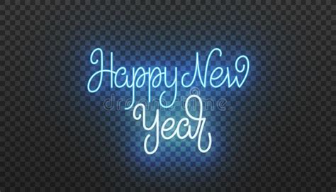 Happy New Year Neon Sign Bright Neon Lettering For New Year 2021