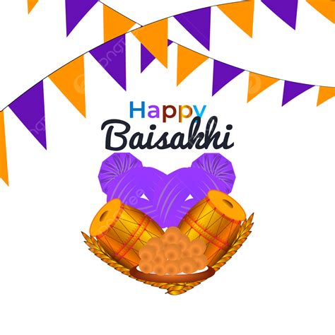 Happy Baisakhi Beautiful Design Baisakhi Happy Baisakhi Drum Png And