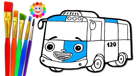 Rogi has a funny nature and often acts as a detective. Drawing City Bus Coloring Pages - How to Draw Tayo The ...