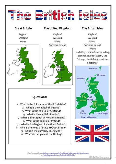The British Isles Worksheet Free Esl Printable Worksheets Made By