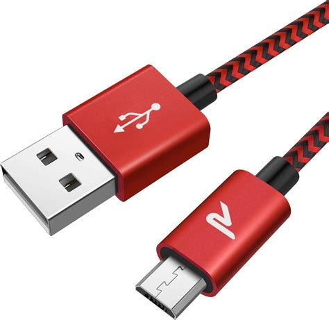 Micro Usb Cable 065ft Rampow Braided Nylon Cell Phone
