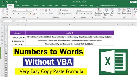 Excel Formula To Convert Numbers Into Words Change Numbers To Words