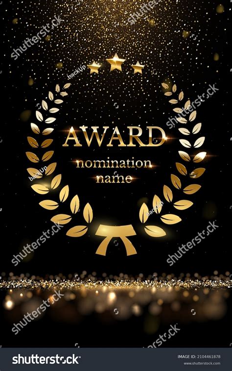Winner Nomination Award Gold Laurel Vector Stock Vector Royalty Free
