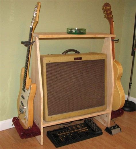 Handcrafted Custom Guitar Amplifier And Guitar Stand By Allgoodwood