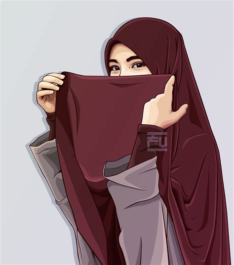 Gambar Orang Pakai Hijab Kartun Foto Modis