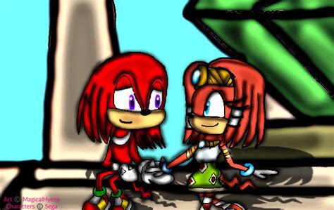 Knuckles X Tikal Love Of The Two Echidnas By Magicalhyena Fanart On Deviantart