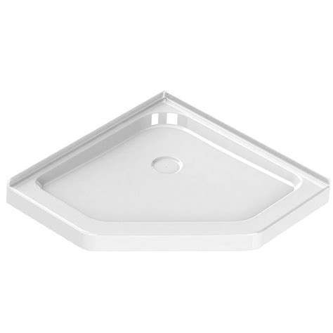 Maax 36 In X 36 In Single Threshold Neo Angle Shower Base In White