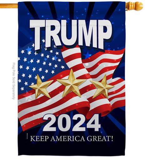 Trump 2024 Stars And Stripes Banner Flag Kligs Kites